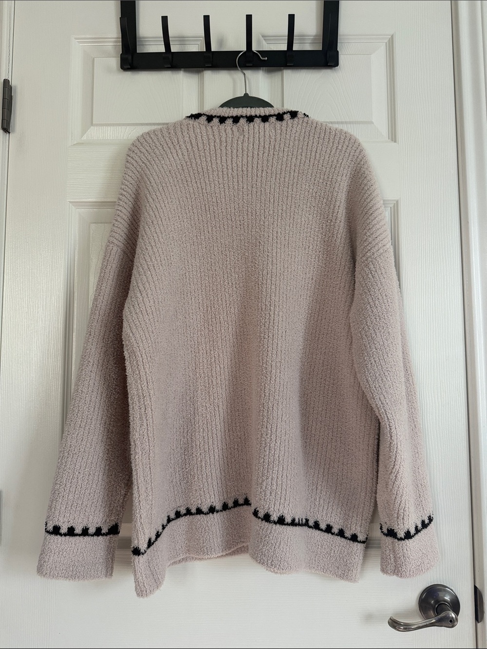Barefoot Dreams CozyChic Ribbed Blanket Stitch Sweater XL - Picture 3 of 6